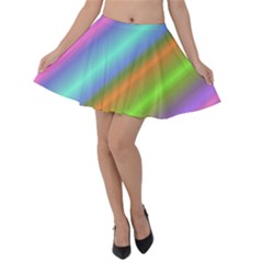 Background Course Abstract Pattern Velvet Skater Skirt