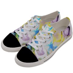 Watercolour Watercolor Paint Ink Women s Low Top Canvas Sneakers