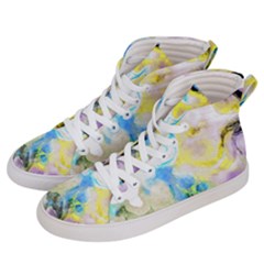 Watercolour Watercolor Paint Ink Men s Hi-top Skate Sneakers