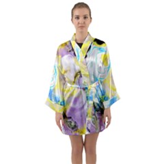 Watercolour Watercolor Paint Ink Long Sleeve Kimono Robe