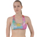 Watercolour Gradient Criss Cross Racerback Sports Bra View1