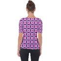 Pattern Pink Squares Square Texture Short Sleeve Top View2