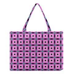 Pattern Pink Squares Square Texture Medium Tote Bag by BangZart