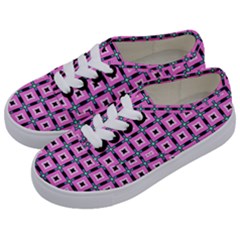 Pattern Pink Squares Square Texture Kids  Classic Low Top Sneakers