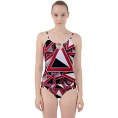 Road Sign Auto Gradient Down Below Cut Out Top Tankini Set