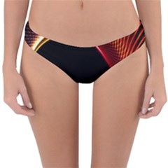 Grid Bent Vibration Ease Bend Reversible Hipster Bikini Bottoms by BangZart