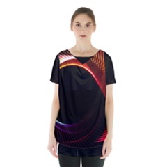 Grid Bent Vibration Ease Bend Skirt Hem Sports Top