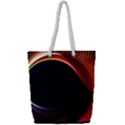 Grid Bent Vibration Ease Bend Full Print Rope Handle Tote (Small) View1