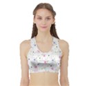 Floral Pattern Background Sports Bra with Border View1