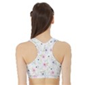 Floral Pattern Background Sports Bra with Border View2