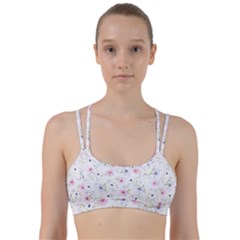 Floral Pattern Background Line Them Up Sports Bra by BangZart