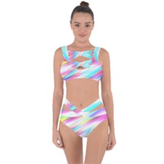 Background Course Abstract Pattern Bandaged Up Bikini Set 