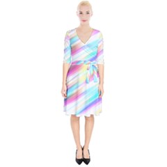 Background Course Abstract Pattern Wrap Up Cocktail Dress