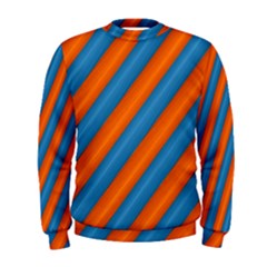 Diagonal Stripes Striped Lines Men s Sweatshirt by BangZart