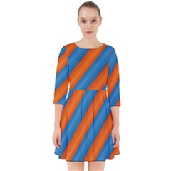 Diagonal Stripes Striped Lines Smock Dress