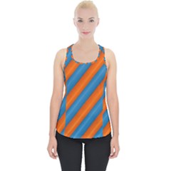 Diagonal Stripes Striped Lines Piece Up Tank Top