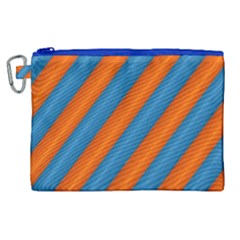 Diagonal Stripes Striped Lines Canvas Cosmetic Bag (xl)