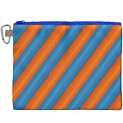 Diagonal Stripes Striped Lines Canvas Cosmetic Bag (xxxl)