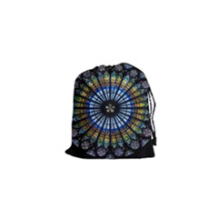 Rose Window Strasbourg Cathedral Drawstring Pouches (xs)  by BangZart