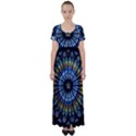 Rose Window Strasbourg Cathedral High Waist Short Sleeve Maxi Dress View1