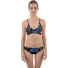 Rose Window Strasbourg Cathedral Wrap Around Bikini Set