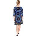 Rose Window Strasbourg Cathedral Quarter Sleeve Front Wrap Dress	 View2