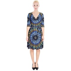 Rose Window Strasbourg Cathedral Wrap Up Cocktail Dress by BangZart