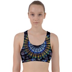 Rose Window Strasbourg Cathedral Back Weave Sports Bra by BangZart