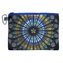 Rose Window Strasbourg Cathedral Canvas Cosmetic Bag (xl)