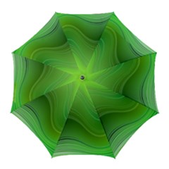 Green Wave Background Abstract Golf Umbrellas by BangZart