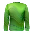 Green Wave Background Abstract Men s Long Sleeve Tee View2