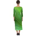 Green Wave Background Abstract Quarter Sleeve Midi Bodycon Dress View2