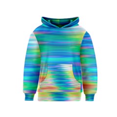 Wave Rainbow Bright Texture Kids  Pullover Hoodie by BangZart