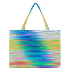 Wave Rainbow Bright Texture Medium Tote Bag by BangZart