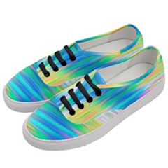 Wave Rainbow Bright Texture Women s Classic Low Top Sneakers