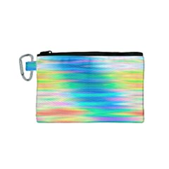 Wave Rainbow Bright Texture Canvas Cosmetic Bag (small)