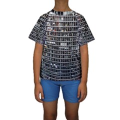 Skyscraper Glass Facade Offices Kids  Short Sleeve Swimwear by BangZart