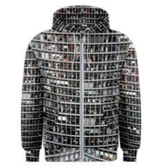 Skyscraper Glass Facade Offices Men s Zipper Hoodie by BangZart