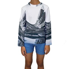 Architecture Modern Skyscraper Kids  Long Sleeve Swimwear by BangZart