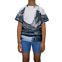 Architecture Modern Skyscraper Kids  Short Sleeve Swimwear by BangZart