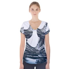 Architecture Modern Skyscraper Short Sleeve Front Detail Top by BangZart