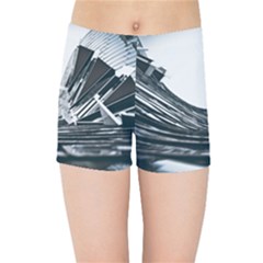 Architecture Modern Skyscraper Kids Sports Shorts by BangZart