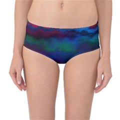 Watercolour Color Background Mid-waist Bikini Bottoms by BangZart