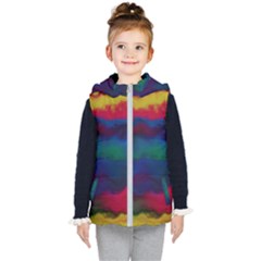 Watercolour Color Background Kid s Puffer Vest