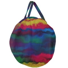 Watercolour Color Background Giant Round Zipper Tote by BangZart