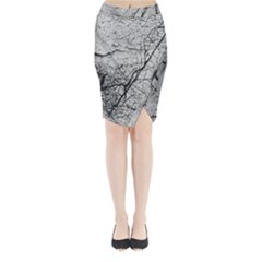 Abstract Background Texture Grey Midi Wrap Pencil Skirt