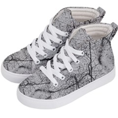 Abstract Background Texture Grey Kid s Hi-top Skate Sneakers