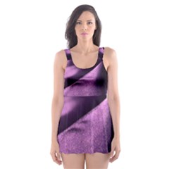 Shiny Purple Silk Royalty Skater Dress Swimsuit by BangZart