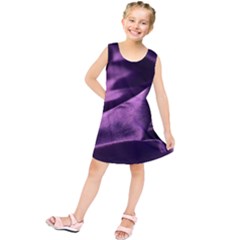 Shiny Purple Silk Royalty Kids  Tunic Dress by BangZart