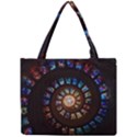 Stained Glass Spiral Circle Pattern Mini Tote Bag View1